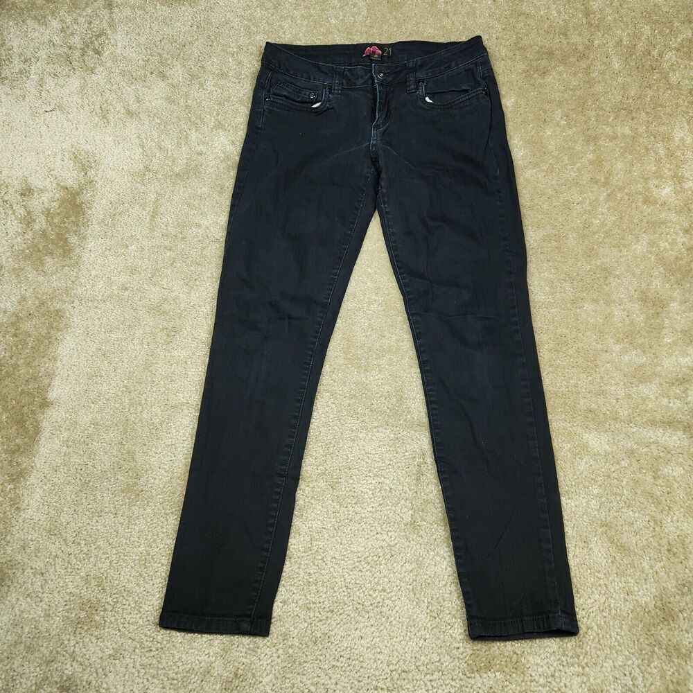 Forever 21 Denim Womens Jeans Size 25 Black Skinny Stretch A611